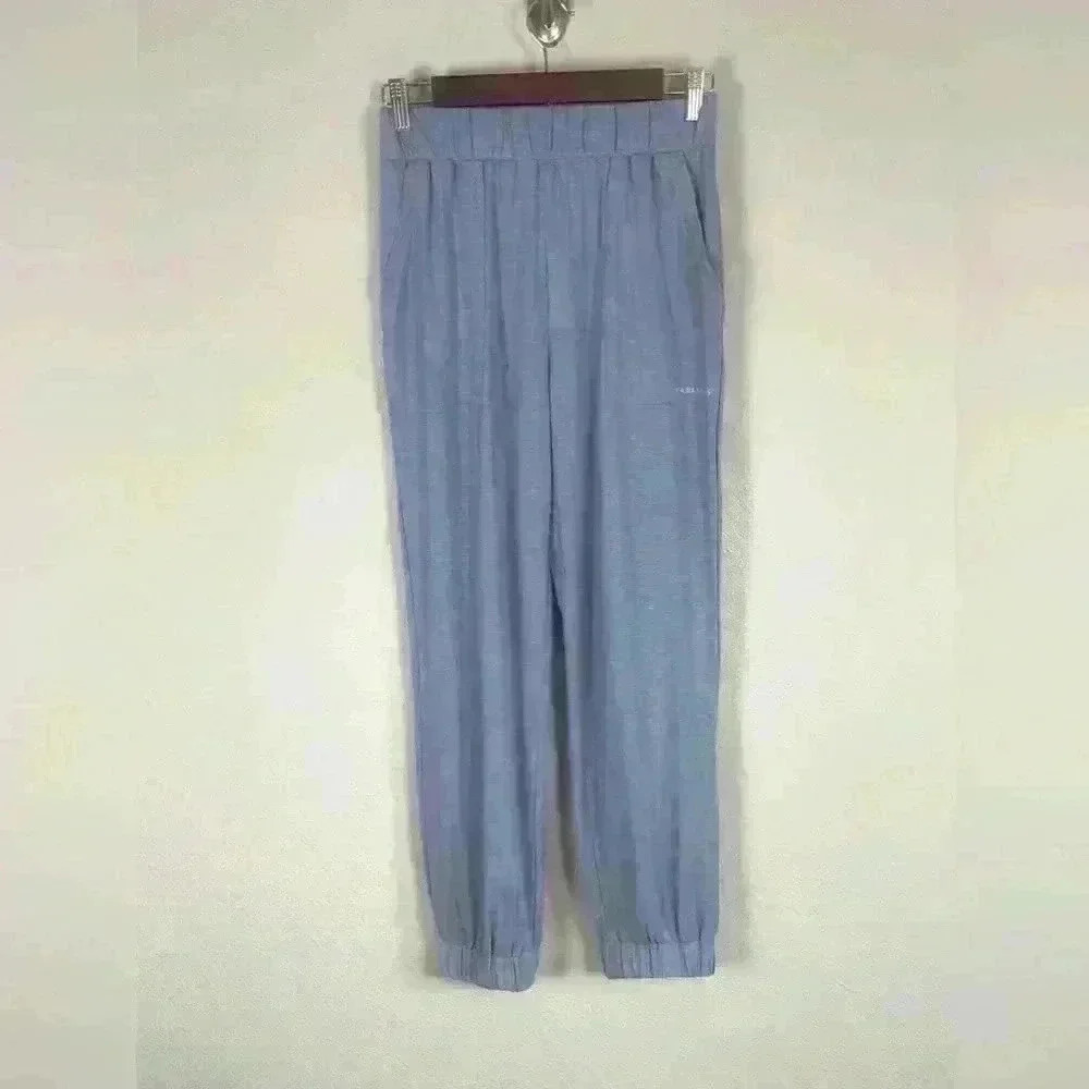 Fabletics ResoreKnit Tapered Lounge Paint in Faded Denim Women's XS NWT